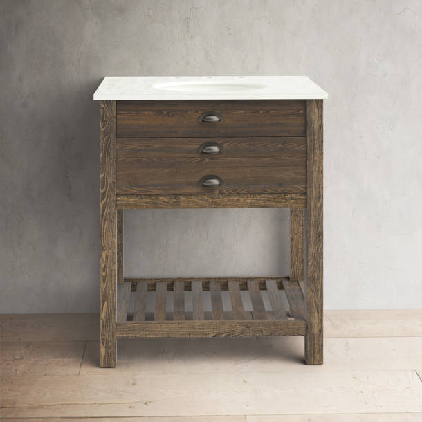 Birch Lane™ Leila 36'' Free Standing Single Bathroom Vanity with Marble